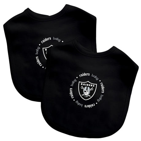 Raiders 2 Pack Baby Bibs