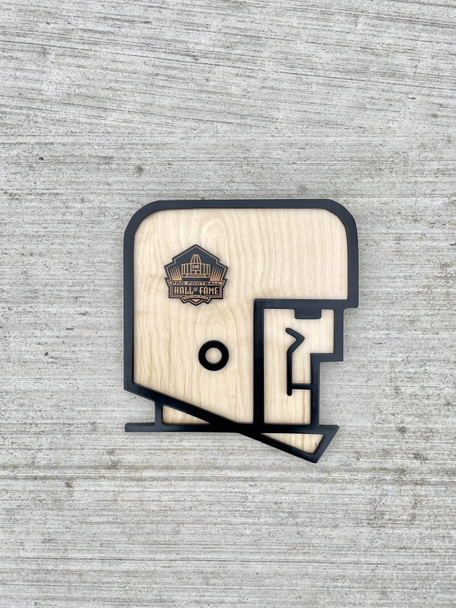 3D Hall Of Fame Retro Helmet Wood Wall Sign - DS