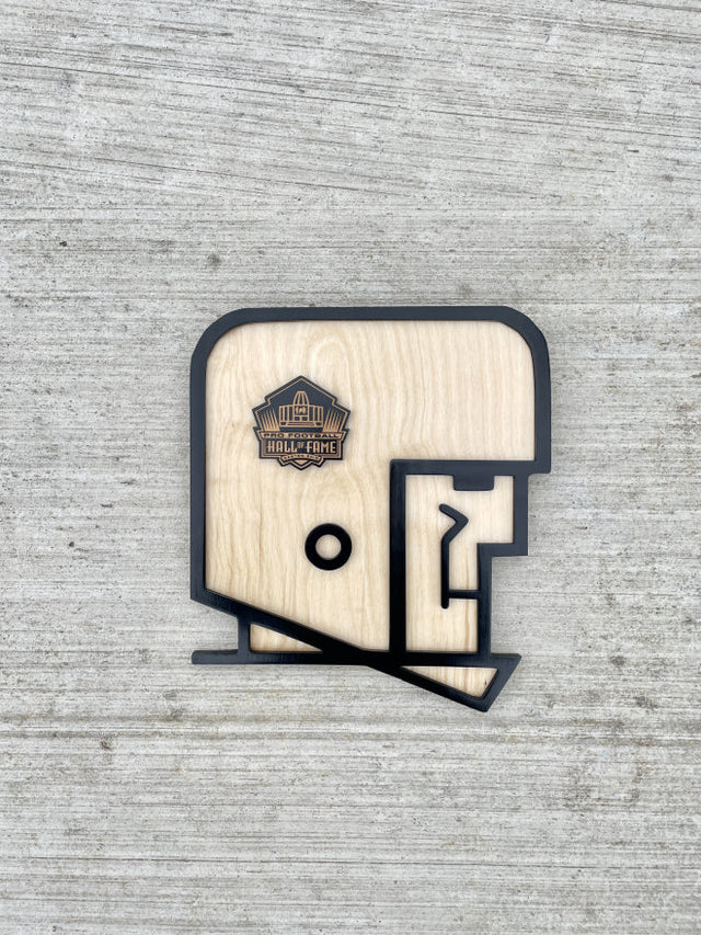 3D Hall Of Fame Retro Helmet Wood Wall Sign - DS