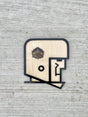 3D Hall Of Fame Retro Helmet Wood Wall Sign - DS