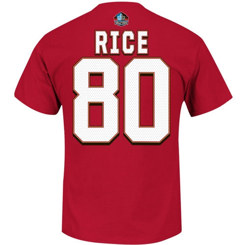 Jerry Rice San Francisco 49ers Hall of Fame Name and Number Tee