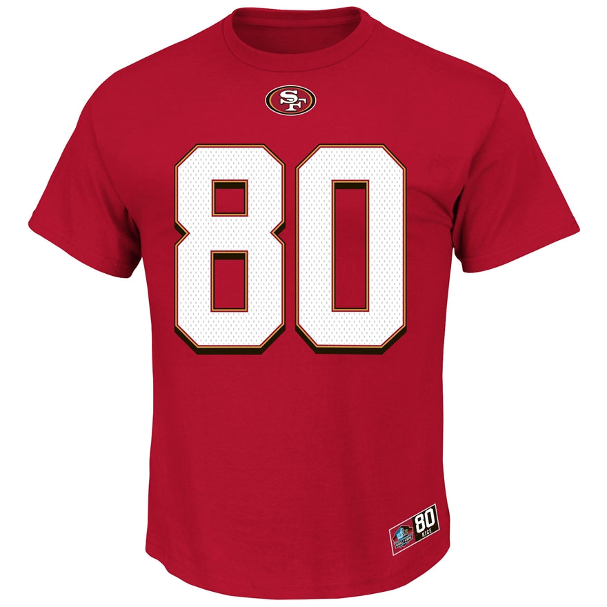 49ers Jerry Rice Hall of Fame Name and Number T-Shirt – Pro