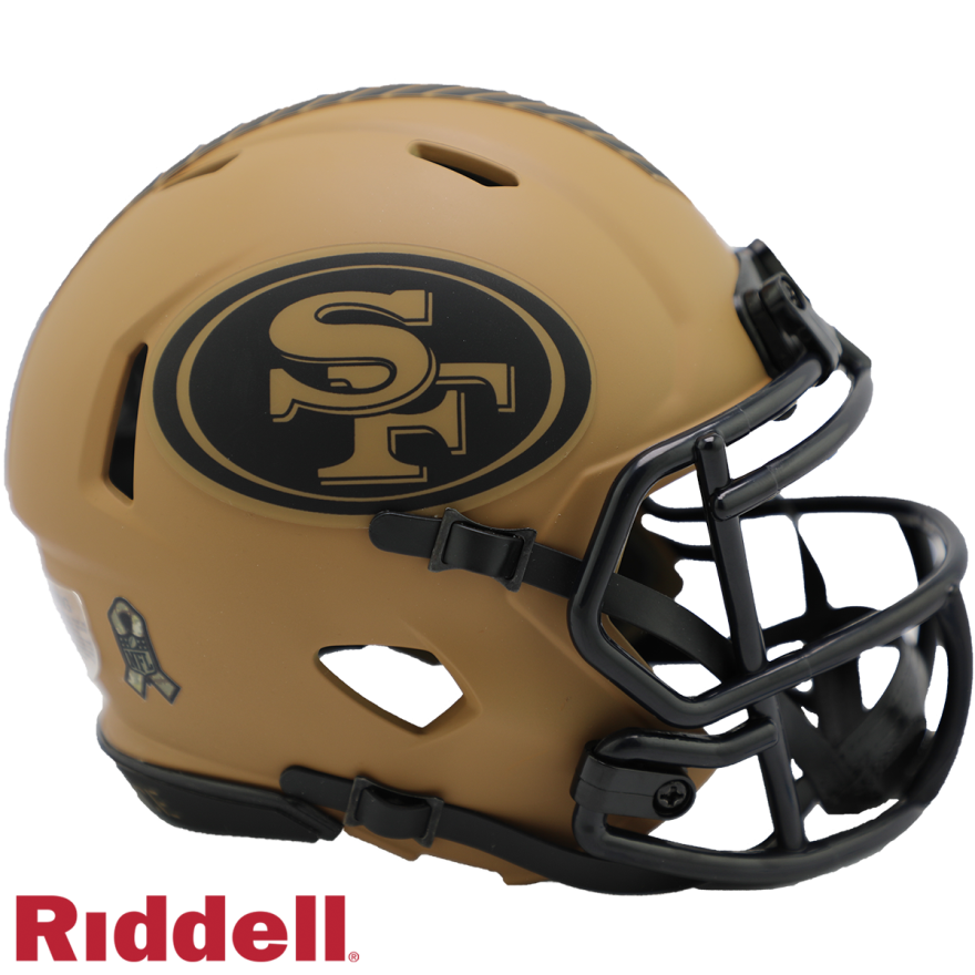 49ers Riddell Salute to Service Mini Helmet 2023