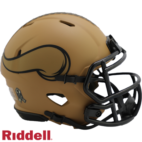Vikings Riddell Salute to Service Mini Helmet 2023