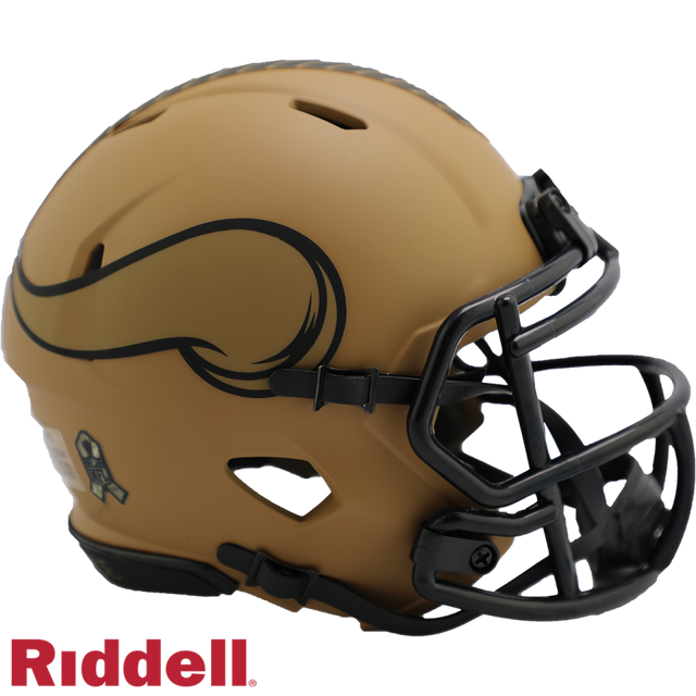 Vikings Riddell Salute to Service Mini Helmet 2023