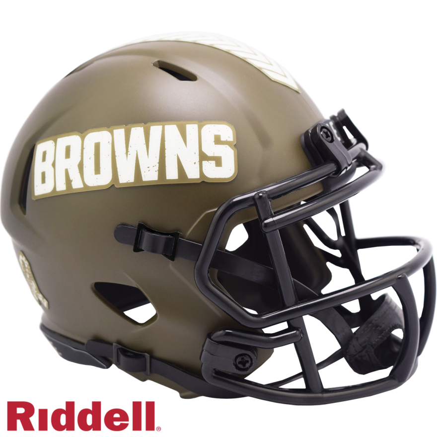 Browns Riddell Salute to Service Mini Helmet