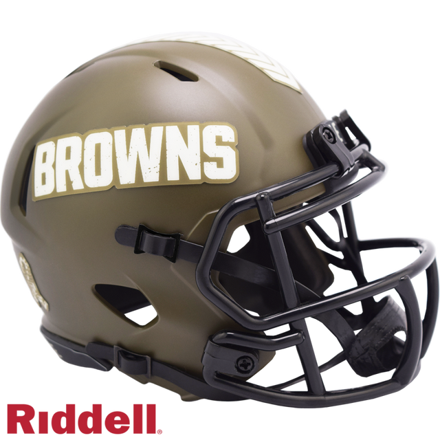 Browns Riddell Salute to Service Mini Helmet