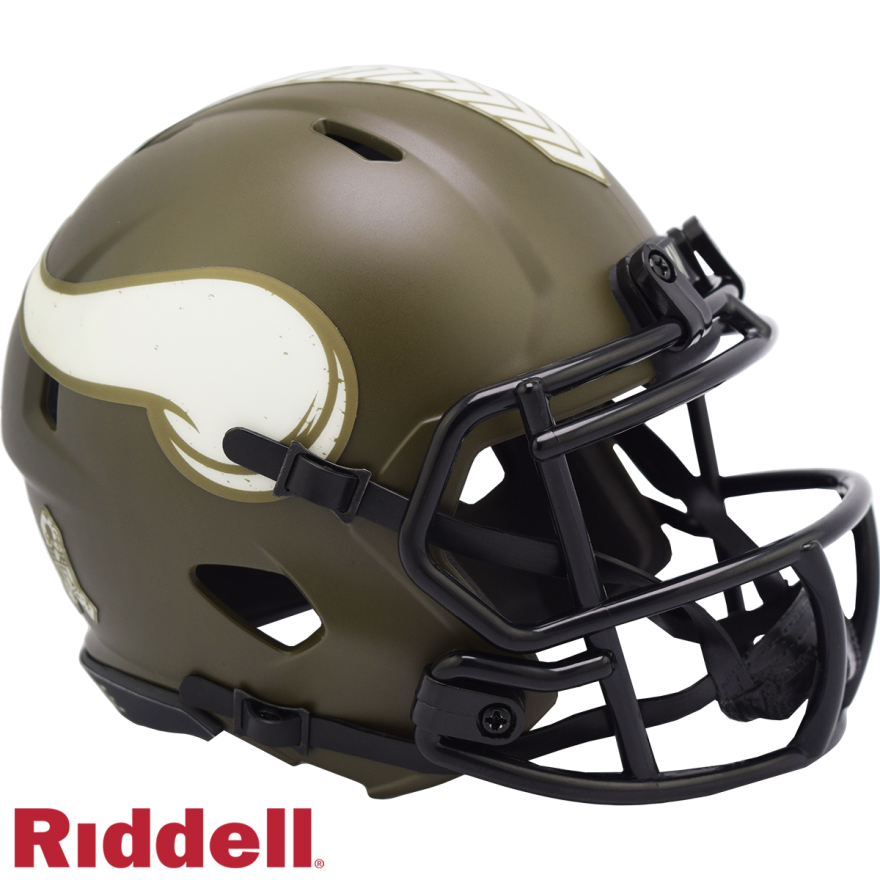 Vikings Riddell Salute to Service Mini Helmet