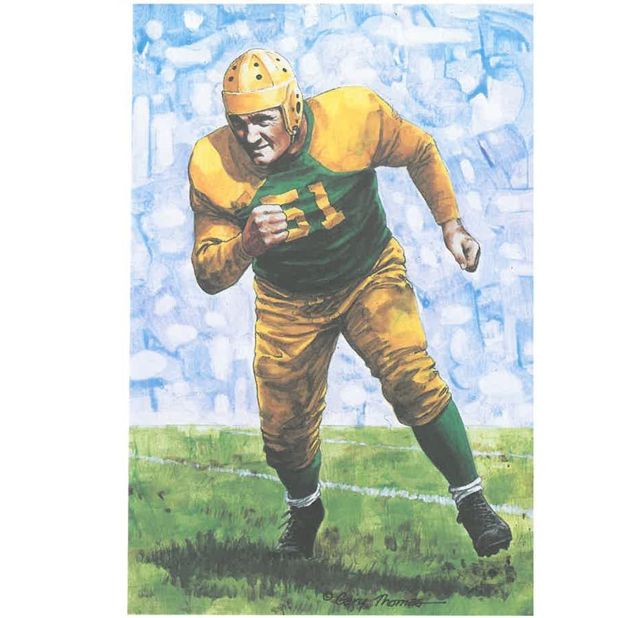 Robert (Cal) Hubbard Goal Line Art Proof Card – Pro Football Hall of Fame