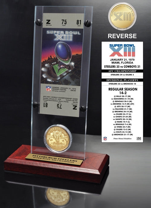 Super Bowl XIII Ticket & Game Coin Collection