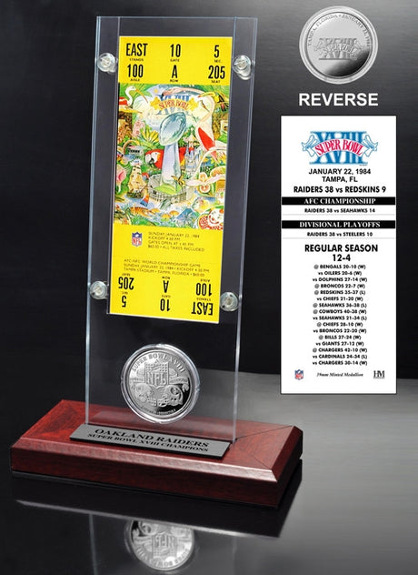 Super Bowl XVIII Ticket & Game Coin Collection