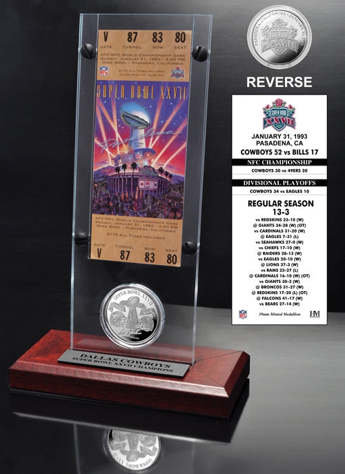 Super Bowl XXVII Ticket & Game Coin Collection