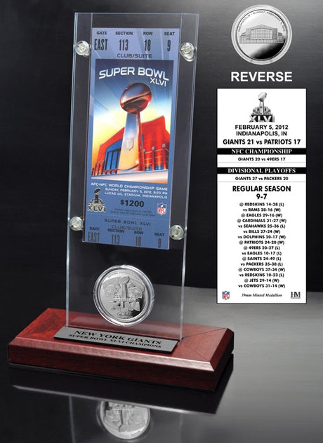 Super Bowl XLVI Ticket & Game Coin Collection