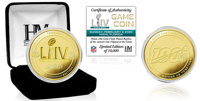 Chiefs vs. 49ers Highland Mint Super Bowl LIV Dueling Goldplate Coin