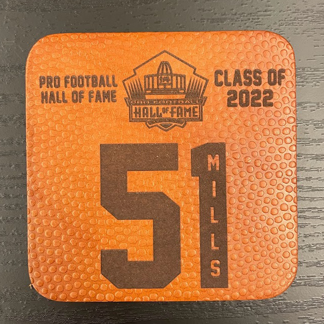 Sam Mills Leather Player Coaster