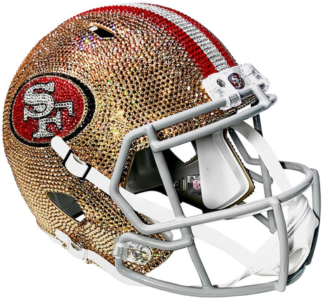 49ers Swarovski Crystal Full Size Helmet
