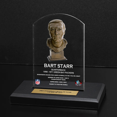 Bart Starr 1977 NFL Hall of Fame Acrylic Bust Desk Top