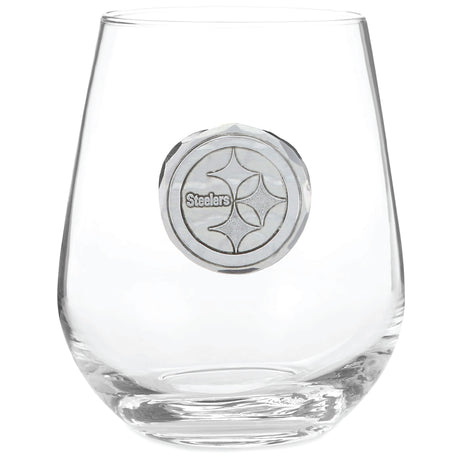 Pittsburgh Steelers 2-Piece Stemless Wine Glass Set with Collectible Box