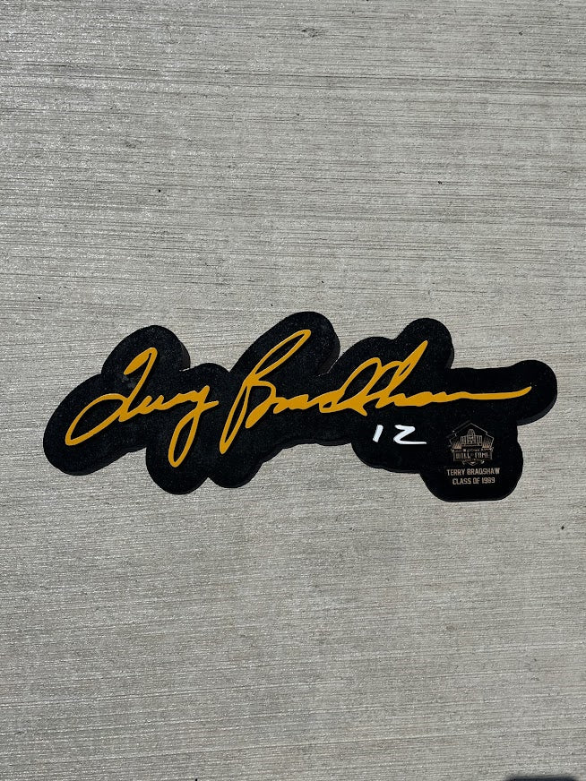 Terry Bradshaw 3D Signature Color Wall Sign - DS (10356633567508)