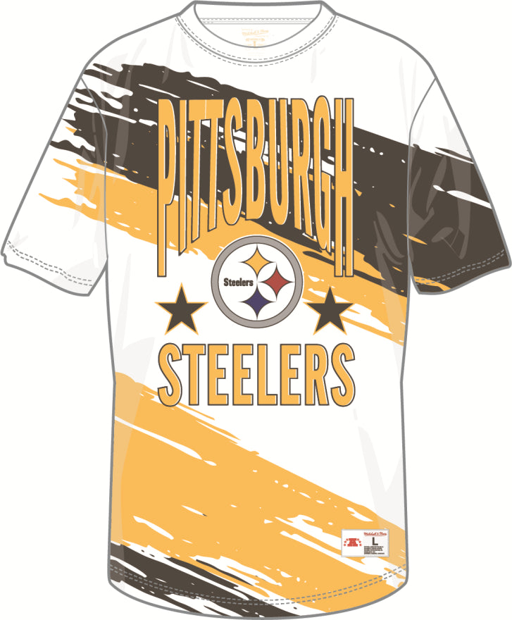 Steelers Mitchell & Ness Paintbrush Tee