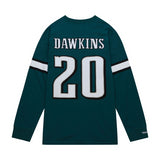 Eagles Brian Dawkins Mitchell and Ness Name and Number Long Sleeve T-Shirt