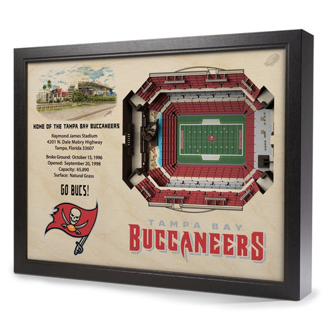 Buccaneers StadiumView Wall Art 3-D Replica Stadium