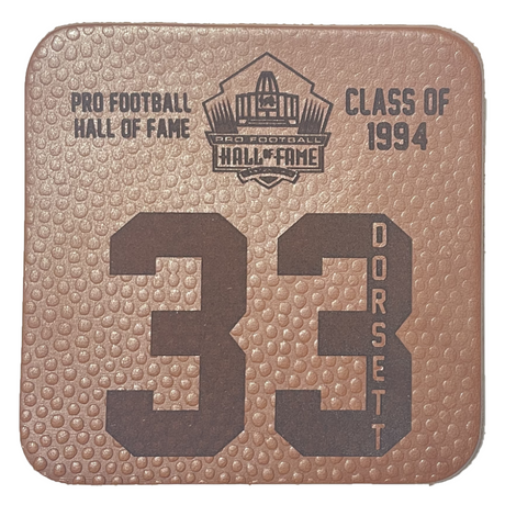 Tony Dorsett Leather Player Coaster