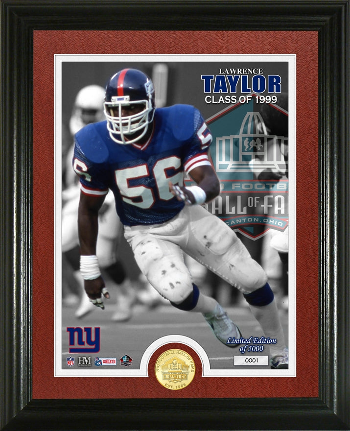 Lawrence Taylor 1999 Hall of Fame Bronze Coin Photo Mint