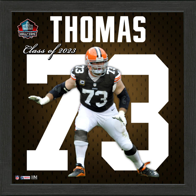 Browns Joe Thomas Class of 2023 Hall of Fame Impact Jersey Frame