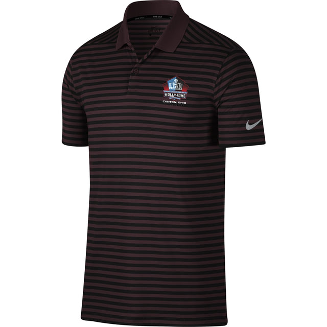 Hall of Fame Nike Victory Stripe Polo - Burgandy Crush