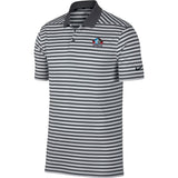 Hall of Fame Nike Victory Mini Stripe Polo - Dark Gray & White