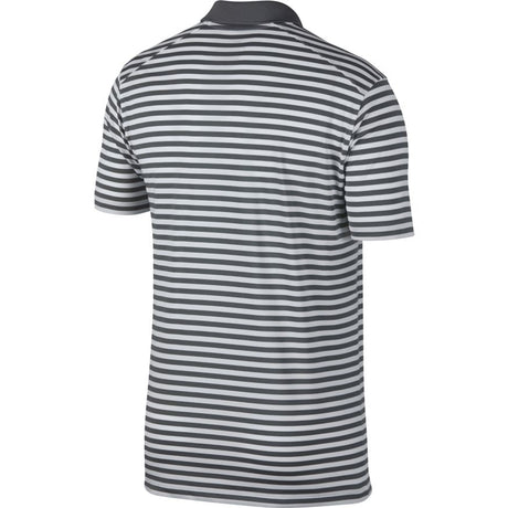 Hall of Fame Nike Victory Mini Stripe Polo - Dark Gray & White