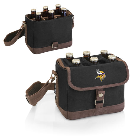 Vikings Beer Caddy Cooler Tote with Opener by Picnic Time