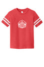 Hall of Fame Toddler Football Stripes T-shirt- Red/White