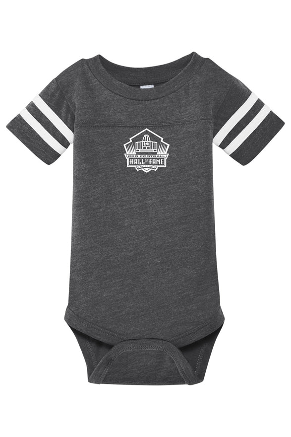 Hall of Fame Infant Football Stripes Bodysuit - Vintage Smoke