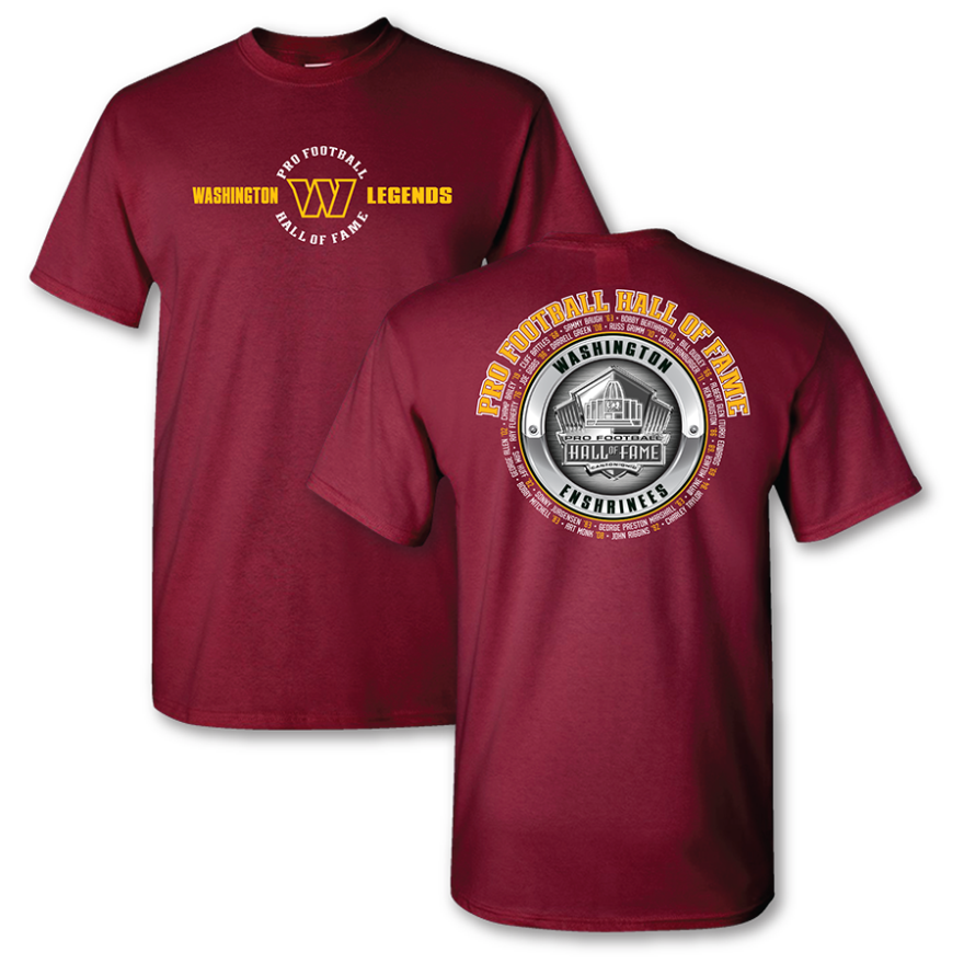 Washington Hall Of Fame Legends T Shirt Pro Football Hall Of Fame