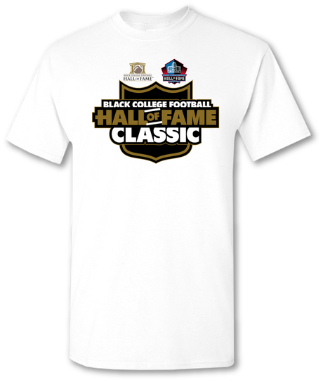Black College Football Hall of Fame Classic Logo T-Shirt - White