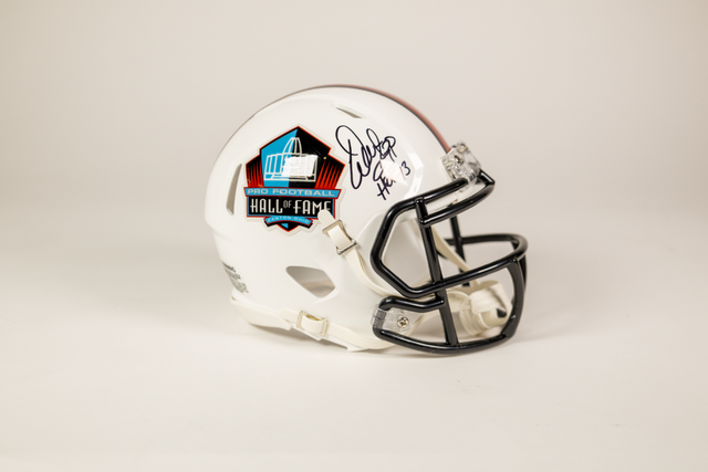 Warren Sapp Autographed Hall Of Fame Mini Helmet