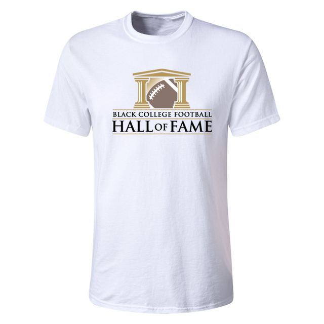 Black College Football Hall of Fame Logo T-Shirt - White