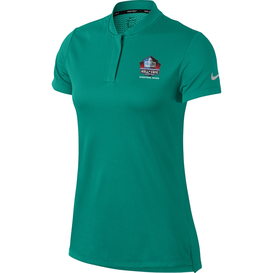 Hall of Fame Women's Nike Dry Golf Polo - Neptune Green