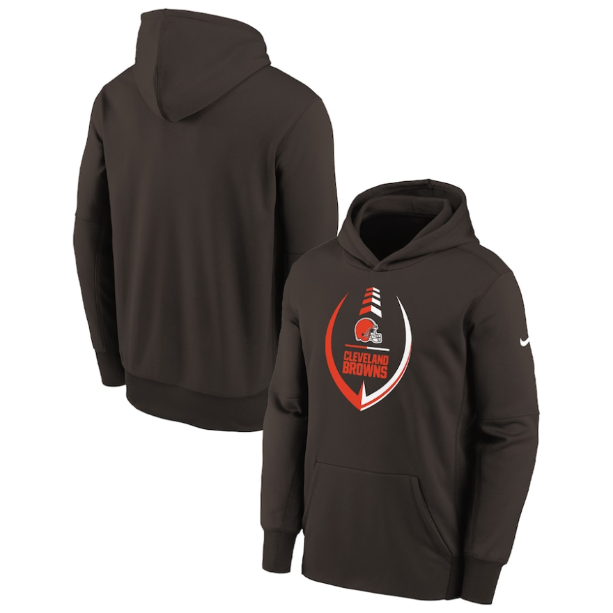 Browns Youth Nike Icon Performance Pullover Hoodie