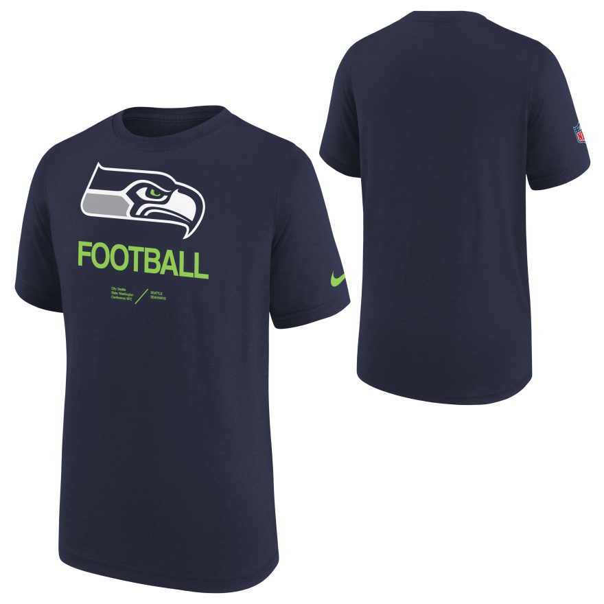 Seahawks Nike Youth Sideline T Shirt 2022 Pro Football Hall Of Fame 6428