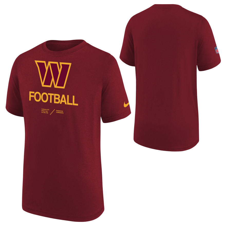 Commanders Nike Youth Sideline T-shirt 2022