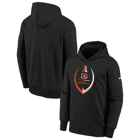 Bengals Youth Nike Icon Performance Pullover Hoodie