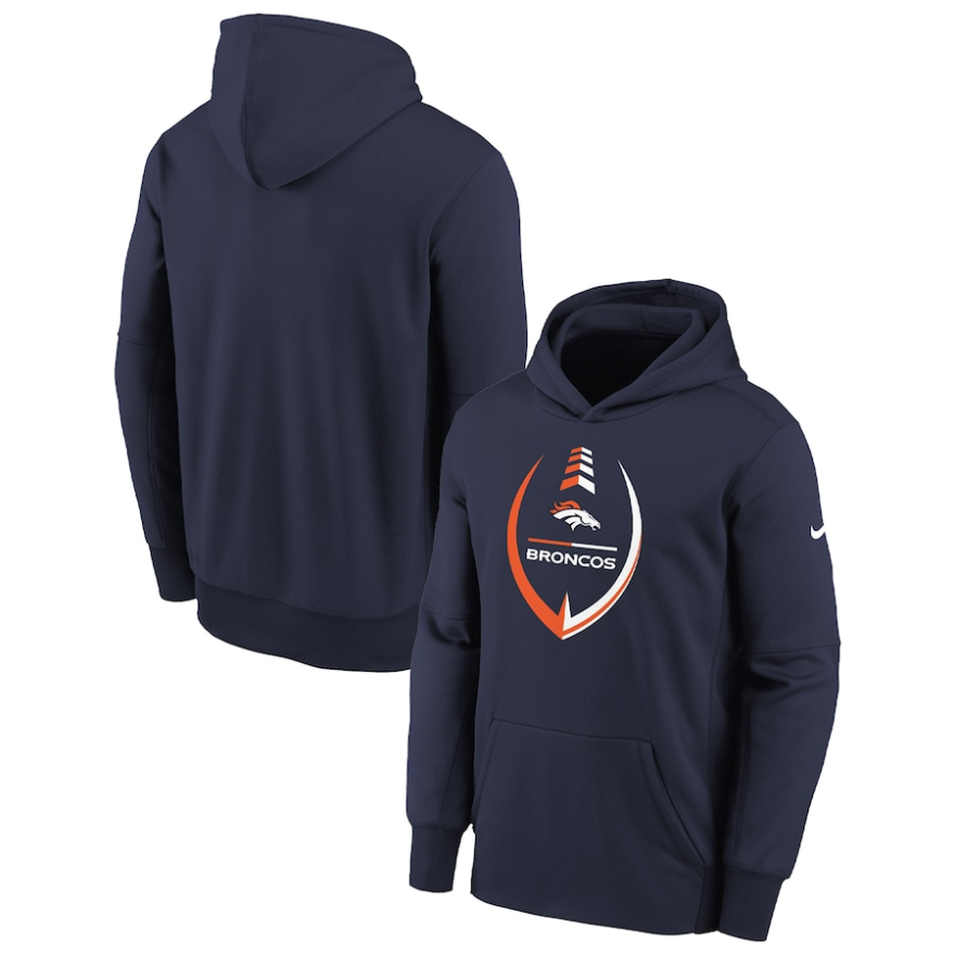 Broncos Youth Nike Icon Performance Pullover Hoodie