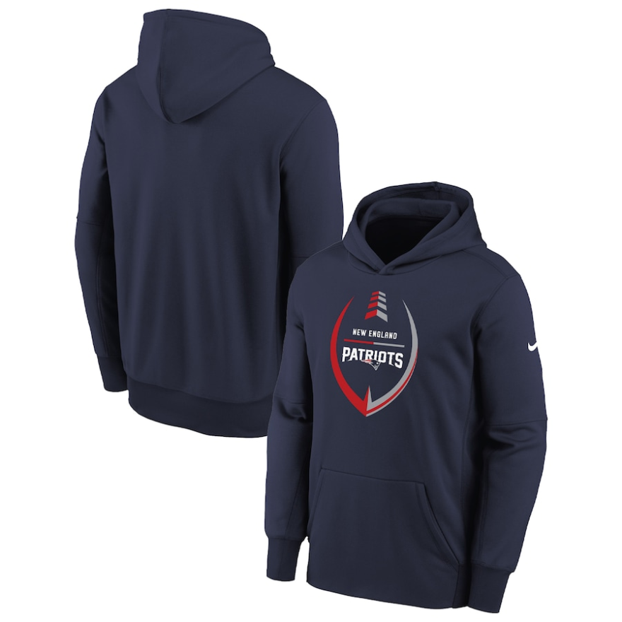 Patriots Youth Nike Icon Performance Pullover Hoodie