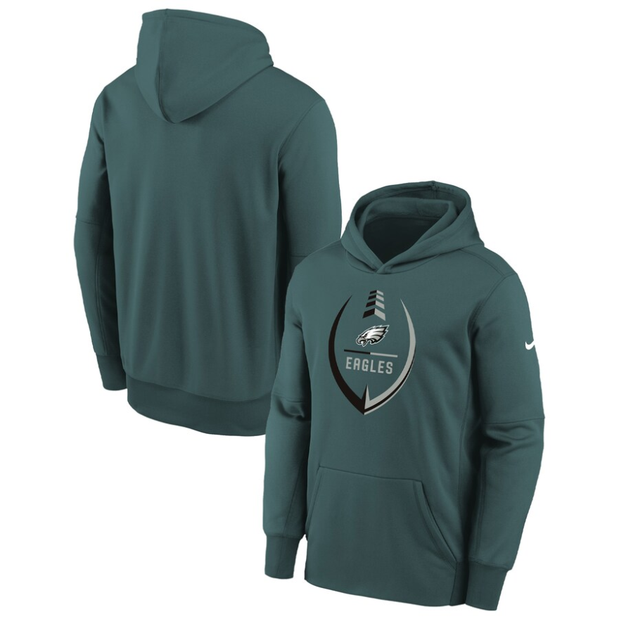 Eagles Youth Nike Icon Performance Pullover Hoodie