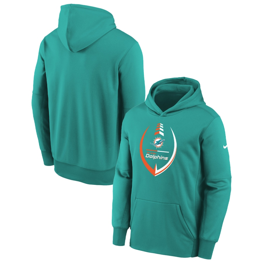 Dolphins Youth Nike Icon Performance Pullover Hoodie