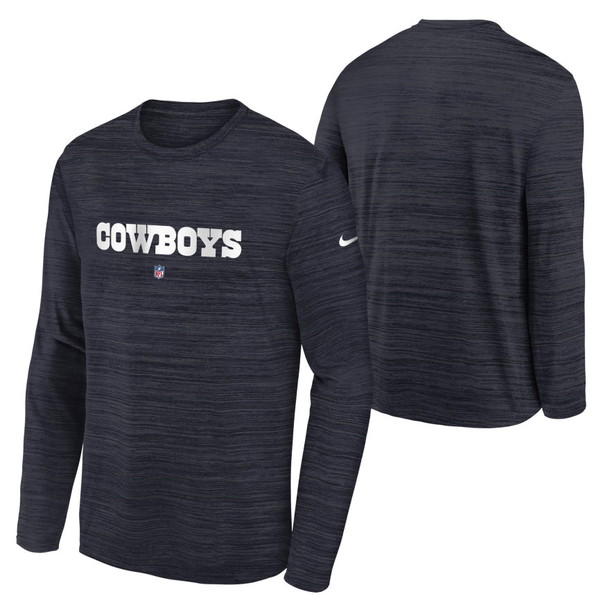 Cowboys Youth Velocity Long Sleeve T-Shirt