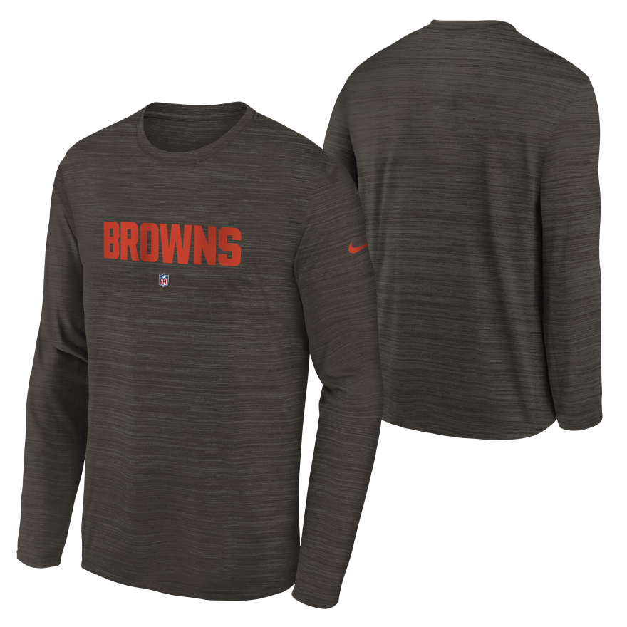 Browns Youth Velocity Long Sleeve T-Shirt